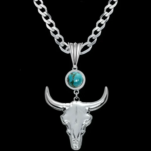 Rustic Longhorn Western Necklace (In Stock)